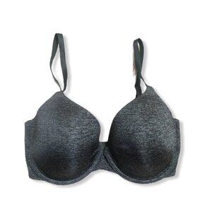 Victoria Secret Womens Black Gray Uplift Semi Demi Underwire Bra Sz 38 C New